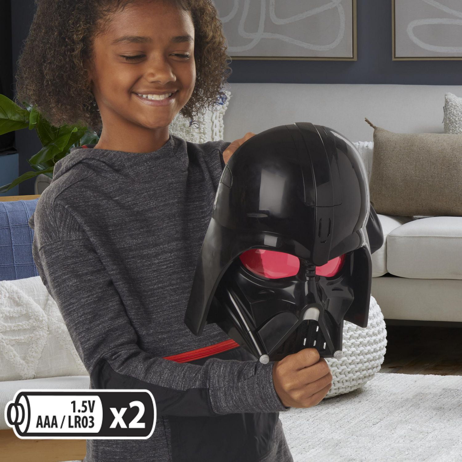Star Wars Masque électronique de Dark Vador, déguisement Star Wars pour enfants, à partir de 5 ans