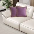 thumbnail image 4 of Fridja Purple Couch Pillow Covers 18x18 Inch, Soft Solid Color Retro Decorative Square Lightweight Practical Throw Pillow Covers Farmhouse for Sofa Living Room Bed, 4 of 6