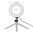 thumbnail image 2 of 6 Inch Desktop LED Ring Light 3200K-5500K Dimmable Mini Camera Light Lamp 3 Light Modes & 10 Brightness Level for YouTube Video Live Streaming Makeup Photography, 2 of 7