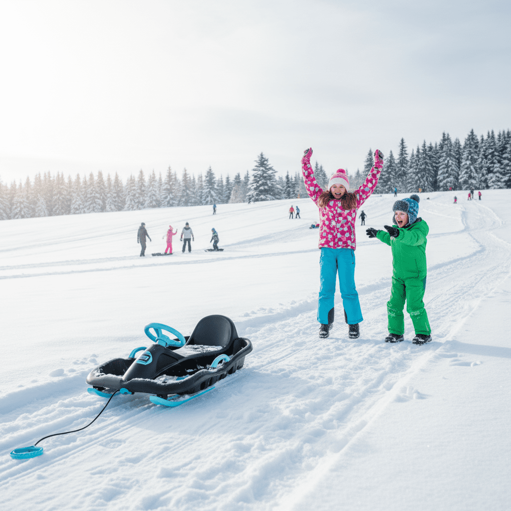 Conquest Speedster Traîneau à neige orientable - Bleu