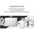 thumbnail image 4 of Japanese Black White Cherry Blossom Gaming Mouse Pad XL Extended Large Mousepad with Nonslip Rubber Base Stitched Edges Laptop Computer Keyboard Desk Mat for Office Home Gamer, 4 of 5