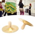 thumbnail image 3 of Hand Cymbal Gong, Smoothly Wood Handle Sturdy 2 Pcs Copper Safe Fine Made Kid Cymbals  For Education, 3 of 8