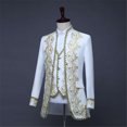 thumbnail image 4 of XZNGL Mens Suit Pants Mens European Style Court Costumes Military Uniforms Performances Suit, 4 of 9