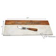 thumbnail image 2 of IH Casa Decor Acacia & Marble Serving Tray W Bon Appetit Inlay & Spreader, 2 of 4