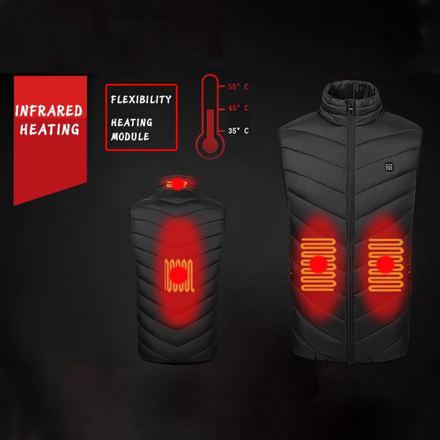 CEHVOM Outdoor Warm Clothing Heated For Riding Skiing Fishing Charging Via Heated Coat