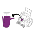 thumbnail image 2 of Handicup WheelChair Cup Holder, 2 of 2