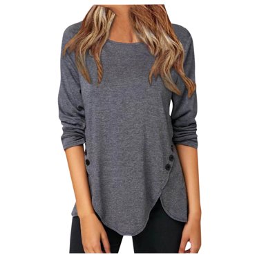 Ketyyh-chn99 T-Shirts pour Femmes Vêtements Décontractés pour Dames Été Manches Courtes Tuniques Décontractées Hauts Confortables Amples Col Rond Hauts Bleu,P