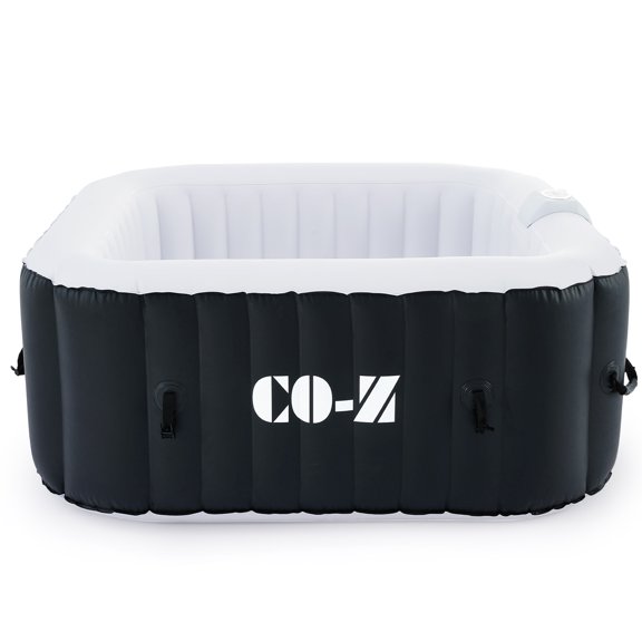 CO-Z Spa Gonflable de 5 Pi pour 2 à 4 Personnes avec Jets de Massage et Tous les Accessoires Noir