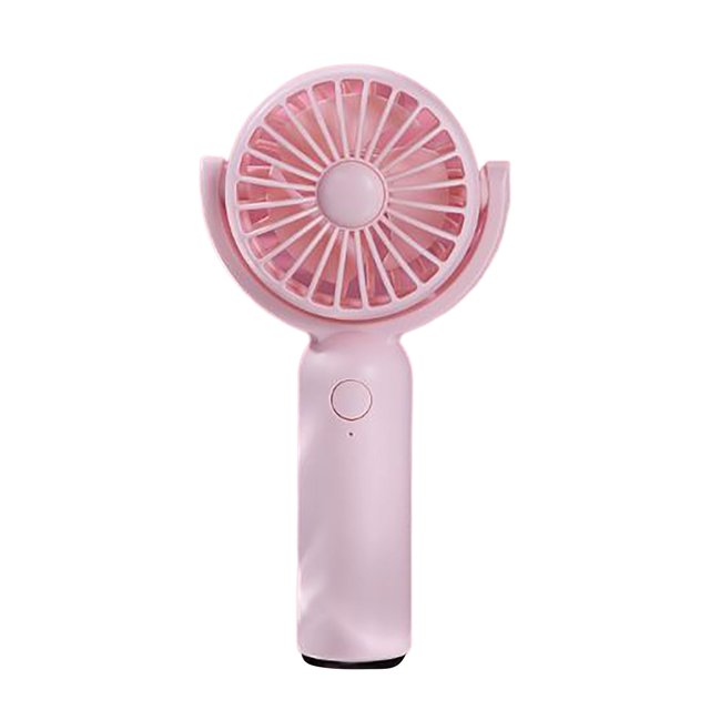 E Portable Handheld Mini Fan With 180 Degree Rotating Head 3 Speed Settings Removable Washable Mesh Cover Usb Rechargeable Pink