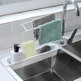 thumbnail image 1 of Oleegame 1PC Shower Soap Dish With Hook Household Faucet Clip Rack Kitchen Sink Rag Bath Holder Soap Storage Box White, 1 of 2
