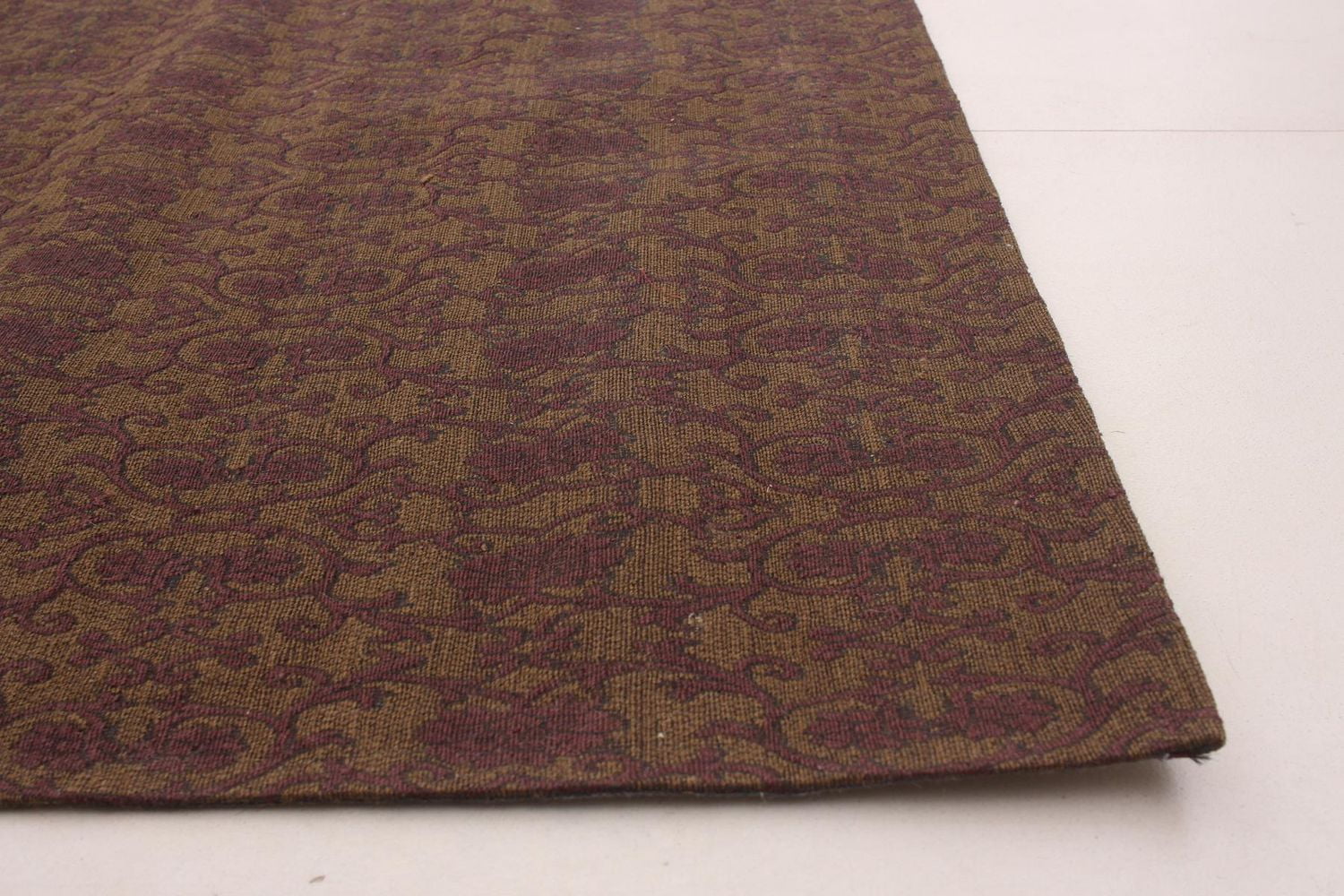 ECARPETGALLERY 4'9" x 6'7" Transitional Collage Handmade Area Rug for Living Room, Dining Room and Bedroom in Brown