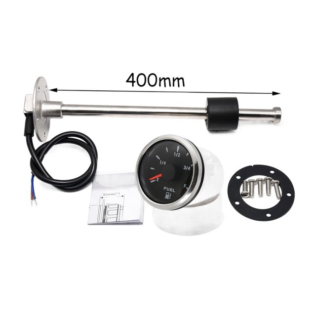 240-33 Fuel Float Sensor With 52mm Fuel Level Gauge 7 Color LED Oil Tank Level Indicator For Marine Boat Car Truck Empty To Ful ,Suits Most Tanks
