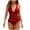 Red-one piece sport swimsuit women, variant on Brnmxoke Swimming Suit One Piece for Women Deep V Neck Tummy Control Mesh Bathing Suits Slimming Beach Swimwear Surfing Bodysuit Green,XXL