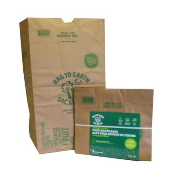 Bag to Earth Odour-Proof and Compostable Large Food Waste Bag (5-Pack)