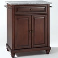 thumbnail image 3 of Pemberly Row Gray Granite Top Portable Kitchen Island in Mahogany, 3 of 7