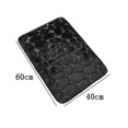 thumbnail image 2 of Abbracc 40x60cm Bathmat Quick Absorbent Machine Washable 3D Effect Coral Velvet Bath Rug Black, 2 of 7