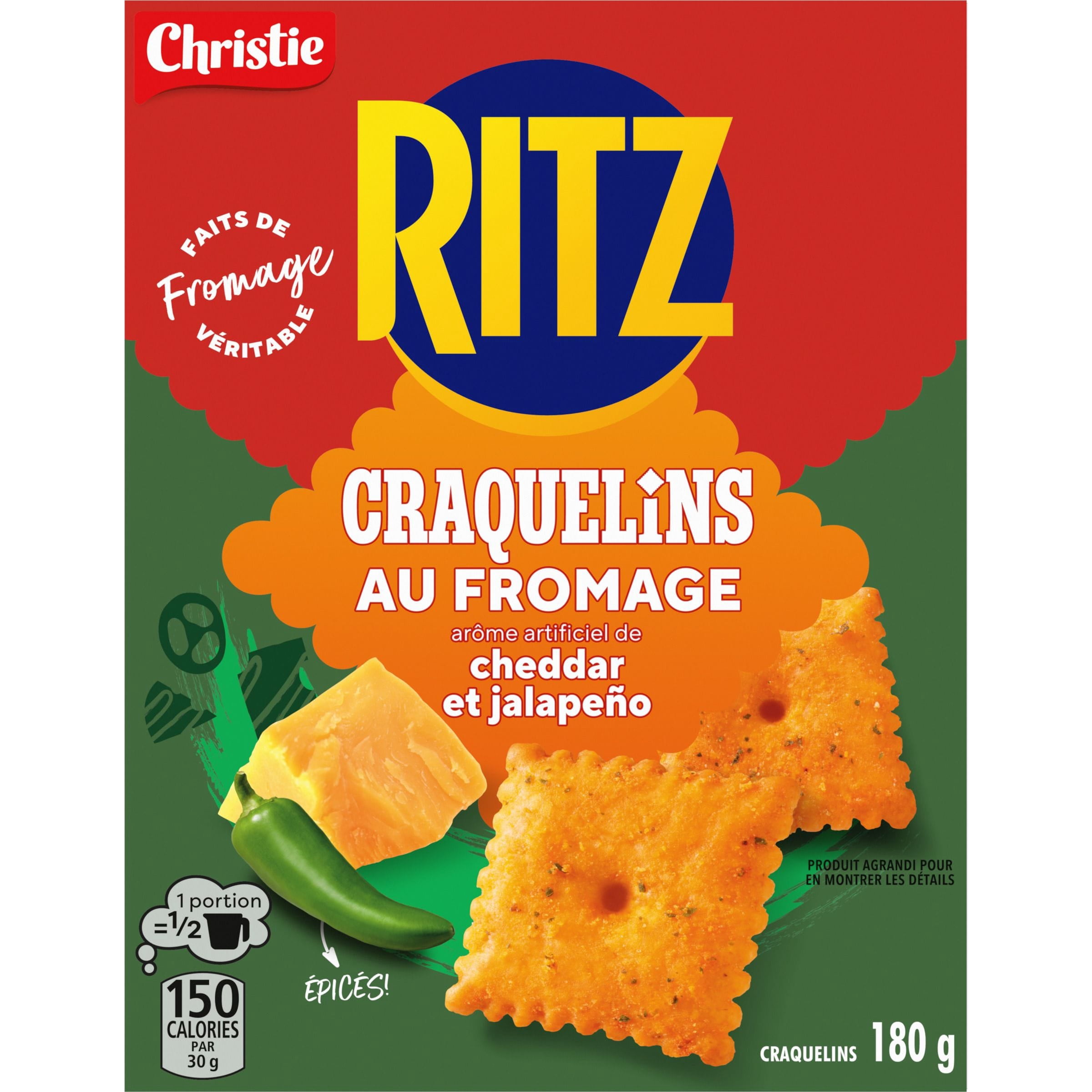 CRAQUELINS AU FROMAGE RITZ À SAVEUR DE CHEDDAR ET JALAPENO