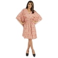 thumbnail image 1 of Moomaya Caftan Court pour Femmes, Robe de Nuit de Couverture, Robe Caftan, Manches Kimono, Tenue de Plage, 1 of 6