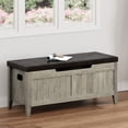 thumbnail image 4 of EDTara Lift-Top Wooden Storage Bench, Entryway Chest With Padded Cushion and Secure Safety Hinges, 4 of 8