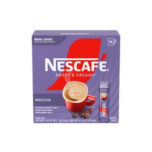NESCAFE Sweet & Mélange de café instantané crémeux Mocha, comprend café, Blanchiment & Sucre