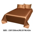 thumbnail image 3 of Ohufall Queen Bed Sheet Set 3 Piece Ice Silk Bed Sheets Solid Color Summer Cooling For Home, 3 of 4