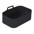 thumbnail image 2 of serony Air Fryer Baking Plate High Temperature Rectangle Non-Fading Liner Reusable Silicone Basket Kitchen Barbecue Cake Tool Black 1pc, 2 of 6