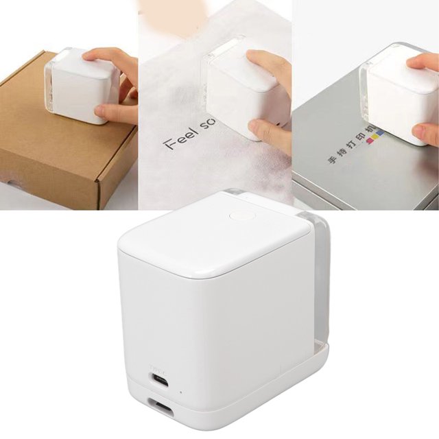 Estink Portable Food Printer 1200x1200dpi with Ink Cartridges & Ruler, White, (New) 1 Count