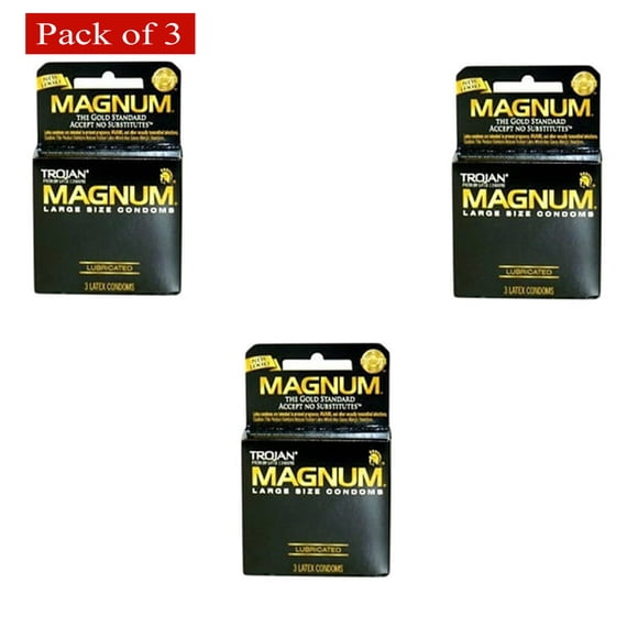 Black Magnum Préservatif Lubrifié (Lot de 3)