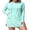 Sky Blue, variant on Charmo Women's Hooded UPF 50+ Rash Guard Long Sleeve UV Protection Zipper Swimwear Shirts with Pockets