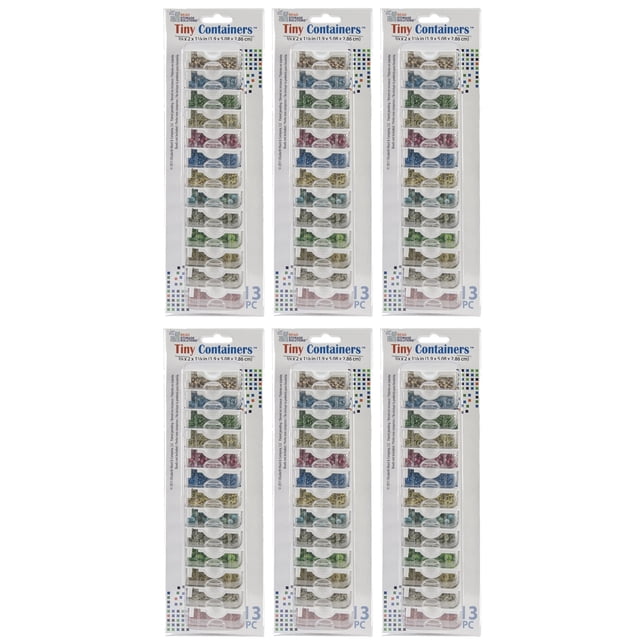 Elizabeth Ward Bead Storage Solutions 13 Piece Craft Containers (6 Pack)