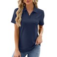 thumbnail image 1 of FAIWAD Women's Plus Size Summer Tops Short Sleeve V Neck Tunic Tops Summer Basic Lapel Pullover Tops, 1 of 3