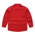 thumbnail image 4 of vdgthytj Toddler Boys Girls Button down Shirts Kids Long Sleeve Casual Solid Color Tops Fall Spring Blouse, 4 of 7