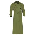 thumbnail image 2 of TIMIFIS Mens Overcoat Winter Full Length Trench Coat Warm Long Jacket Formal Outerwear-Green - Fall, 2 of 4