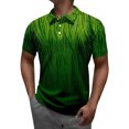 thumbnail image 1 of BOBOGOJP Polo pour Homme Évacuation de l'Humidité Séchage Rapide Performance Polo de Golf Coupe Régulière Imprimé Mode Manches Courtes Polo (Vert, TG), 1 of 4