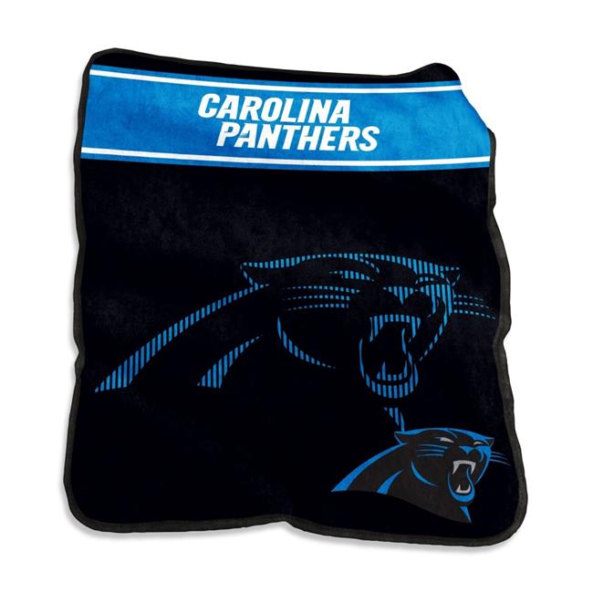 Logo Chair 605-26X 60 x 80 in. NFL Carolina Panthers Raschel Throw