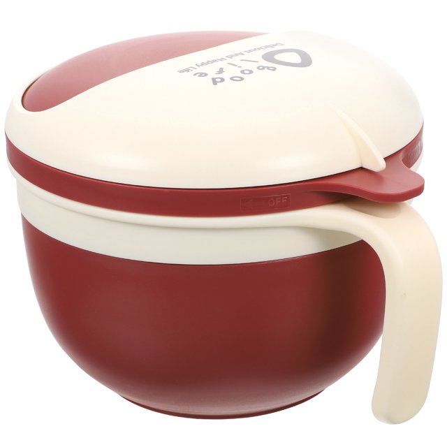 Miangastore 1 Set of Microwavable Ramen Bowl Red for Daily Use at Home