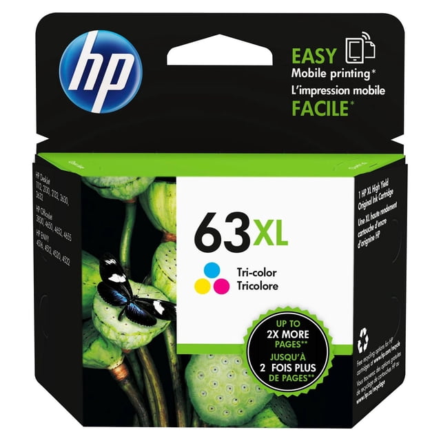 HP 63XL Tri-colour High Yield Original Ink Cartridge (F6U63AN)