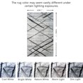 thumbnail image 2 of JV Home Tapis à Rayures Gris 2'x3'3 Pouces Tapis Lavable Antidérapant, 2 of 6