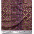 thumbnail image 1 of Soimoi Modal Satin Fabric Stripe & Moroccan Kaleidoscope Decor Fabric Printed Yard 42 Inch Wide, 1 of 3