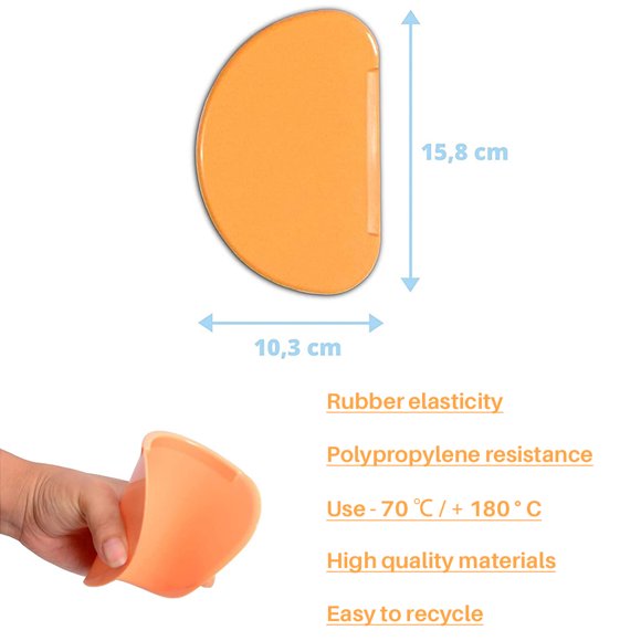 Semicircle Edge Silicone Dough Scraper Cake Smoother Cake Scraper Dough Cutter Baking Tools