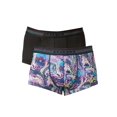 thumbnail image 1 of Papi Lot de 2 Culottes Brésiliennes Type Trunk - UPA107 (Pageant Blue/Black, L), 1 of 3