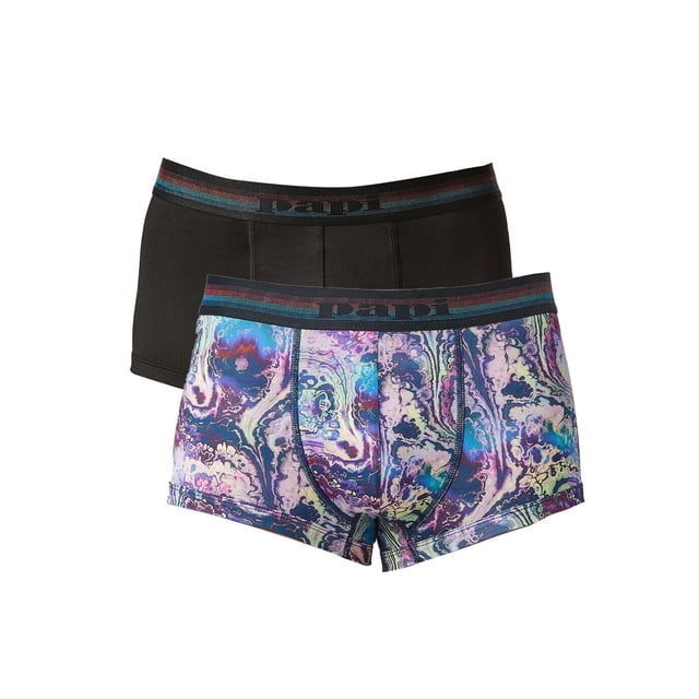 Papi Lot de 2 Culottes Brésiliennes Type Trunk - UPA107 (Pageant Blue/Black, L)