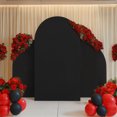 thumbnail image 3 of Set Of 3 Wedding Arch Backdrop Cover, Fitted Round Top And Half Moon Arch Backdrop, Stretchy Backdrop Cover For Wedding Birthday Party Baby Shower Decoration 5ft 7.2ft 5ft, 3 of 9