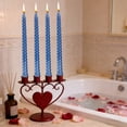 thumbnail image 4 of Electroplated Twisted Thread Candle Long Taper Candle for Romantic Wedding Decoration | Dripless Low-Fume Wax Candle for Dining Table Party Centerpiece | Indoor Home Decor Accessory, 4 of 6