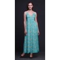 thumbnail image 3 of Bimba Robe Longue Maxi d'Été à Imprimé à Col en V pour Femmes, Tenue de Villégiature de Vacances - X-Grand, 3 of 6
