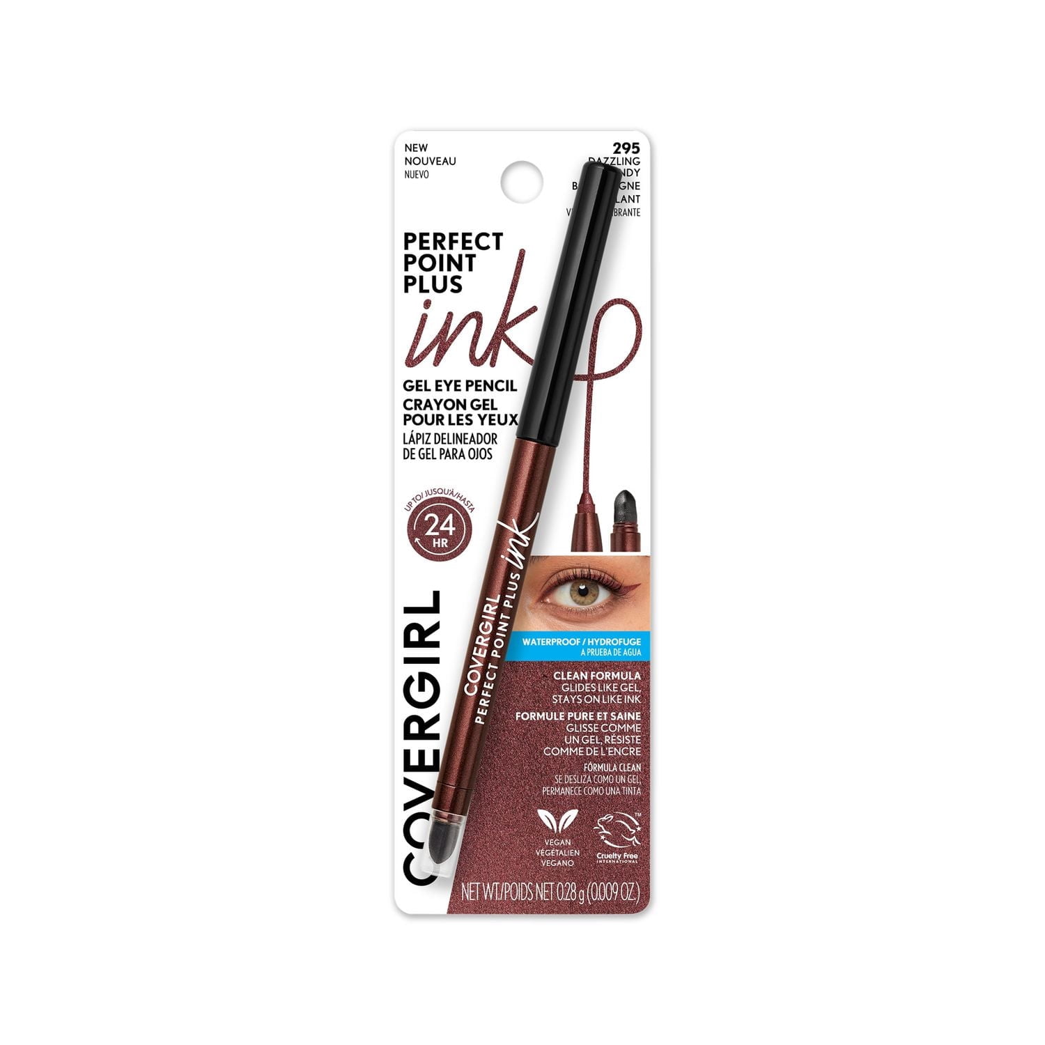 COVERGIRL Perfect Point Plus Ink Gel traceur pour les yeux, hautement pigmenté, longue tenue, formule végétalienne