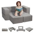 thumbnail image 1 of VEVOR Modular Kids Play Couch 4Pcs DIY Creative Child Sectional Sofa Dark Grey, 1 of 9