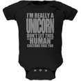 thumbnail image 1 of Unicorn Costume d'Halloween Humain Noir Doux pour Bébé une Pièce, 1 of 1