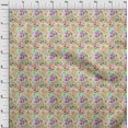 thumbnail image 4 of oneOone Polyester Spandex Orange Fabric Abstract Floral Craft Projects Decor Fabric Printed By The Yard 56 Inch Wide, 4 of 5