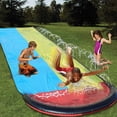 thumbnail image 2 of Water Slide Summer Kids Dual Racing Slide Outdoor PVC Sliding Toy for Water Park Lawn Backyard, 2 of 9